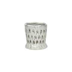 LIGHT HOLDER CORAL STONEWARE GREY 11 - CANDLE HOLDERS, CANDLES